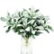 Tinsow Artificial Flocked Lambs Ear Leaves Dusty Miller Stems Flocked Oak Leaves Lamb's Ear Leaf for Home Wedding DIY Floral Arrangement (Silver Lamb's Ear, 5)